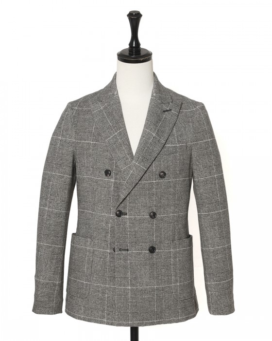 CIRCOLOライトフリース グレンチェック ダブルジャケットc0