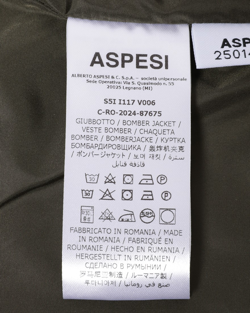 ASPESIM-65 リサイクルナイロン パッカブル ブルゾン【MINIFIELD VENTO/SLIM FIT】23l