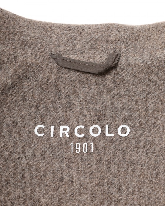 CIRCOLOカシミヤ混 ダイアゴナル シングルジャケット17l