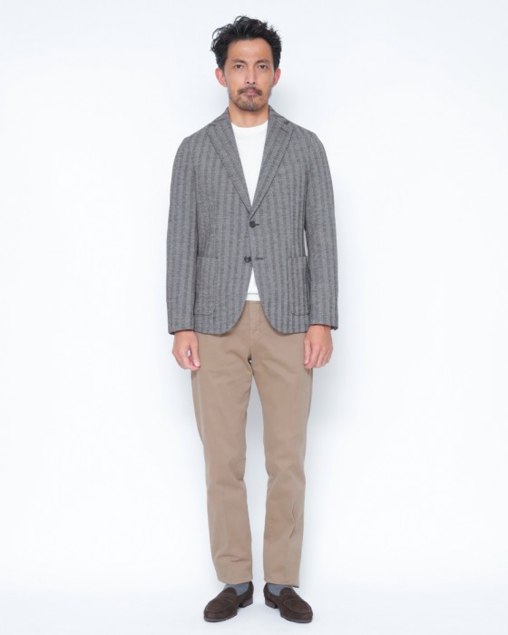 CIRCOLOヘリンボーンストライプ シングルジャケット01l