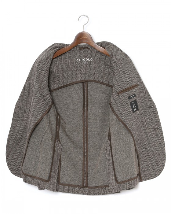 CIRCOLOヘリンボーンストライプ シングルジャケット14l