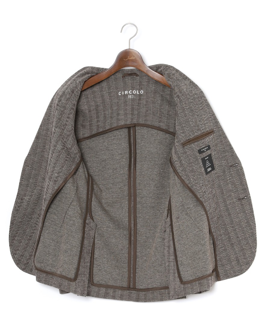 CIRCOLOヘリンボーンストライプ シングルジャケット14l