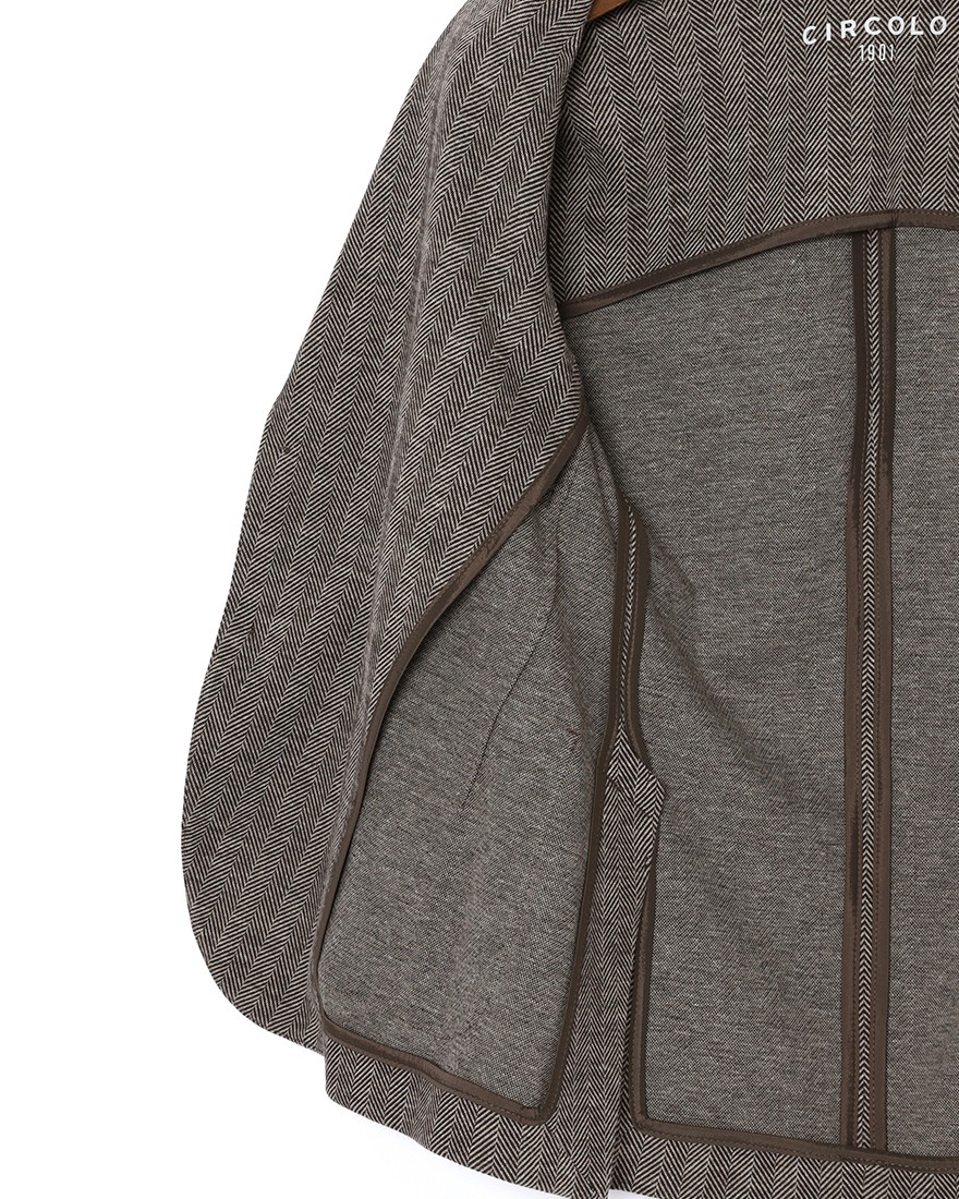 CIRCOLOヘリンボーンストライプ シングルジャケット15l