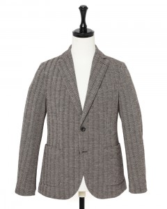 ヘリンボーンストライプ シングルジャケット