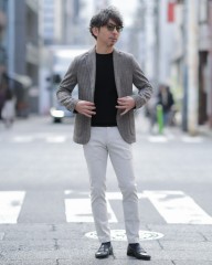 CIRCOLOヘリンボーンストライプ シングルジャケットmb_ma