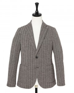 ヘリンボーンストライプ シングルジャケット