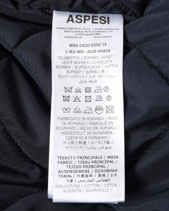 ASPESIM65 コットンナイロン 中綿 ブルゾン 【MINIFIELD COT/REGULAR FIT】27l