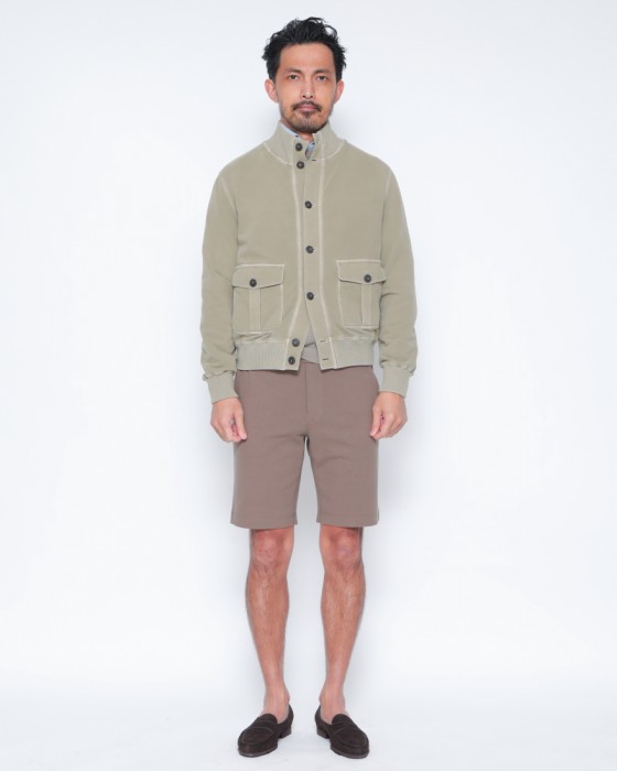 CIRCOLOコットンストレッチ スタンドカラー ブルゾン01l