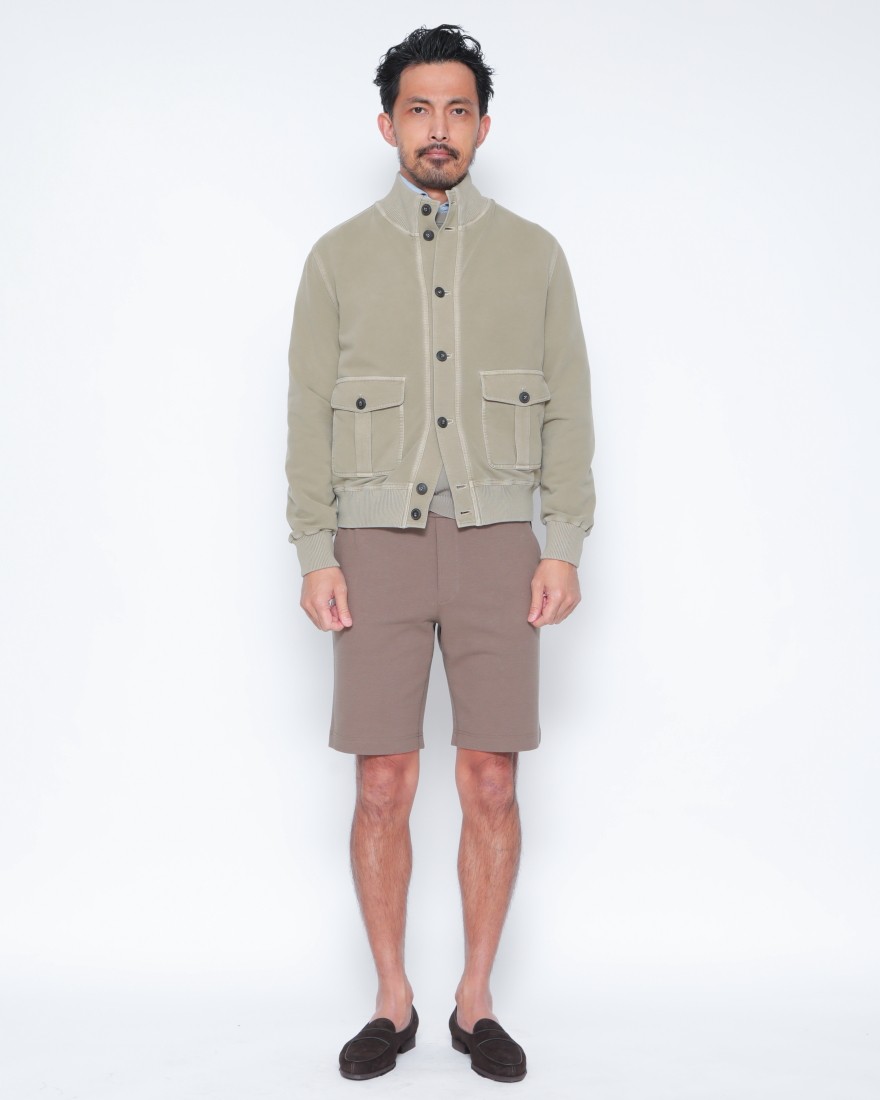 CIRCOLOコットンストレッチ スタンドカラー ブルゾン01l