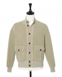 コットンストレッチ スタンドカラー ブルゾン