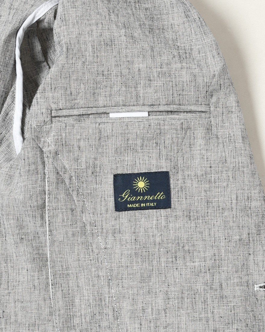 giannettoリネンコットン 2B シングル ジャケット【CORALLO/コラッロ 】18l