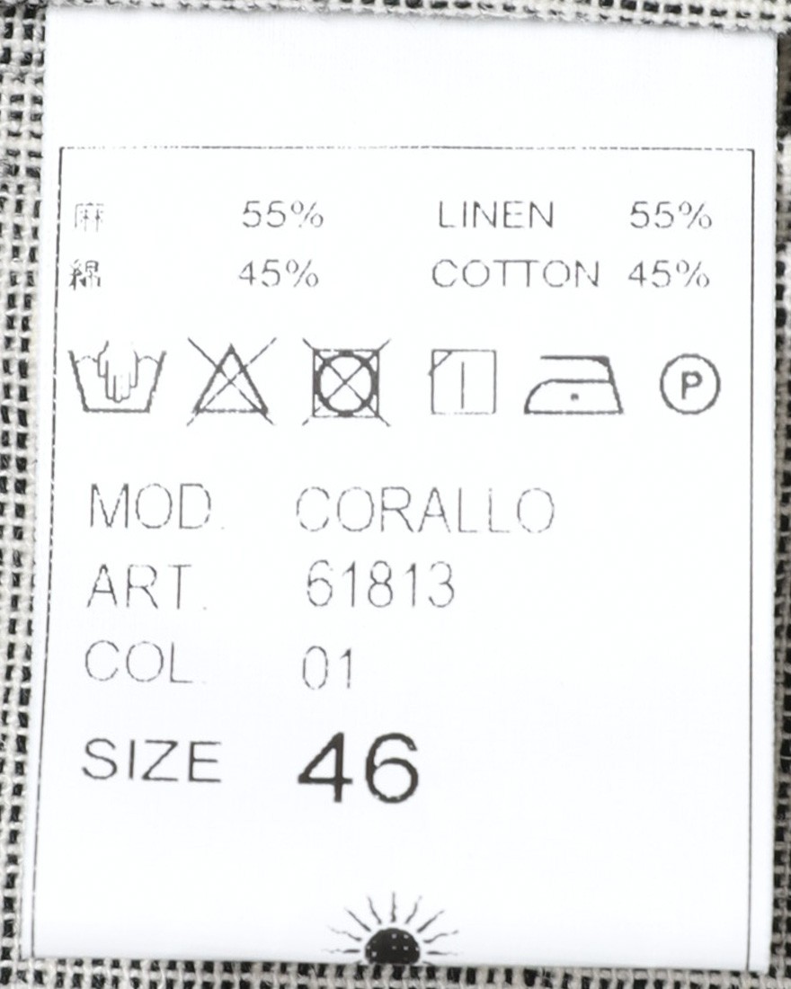 giannettoリネンコットン 2B シングル ジャケット【CORALLO/コラッロ 】23l