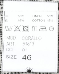 giannettoリネンコットン 2B シングル ジャケット【CORALLO/コラッロ 】mb_23l