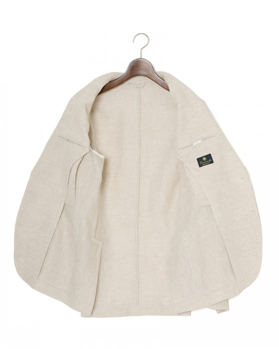 giannettoリネン 2B シングルジャケット【CORALLO】15l