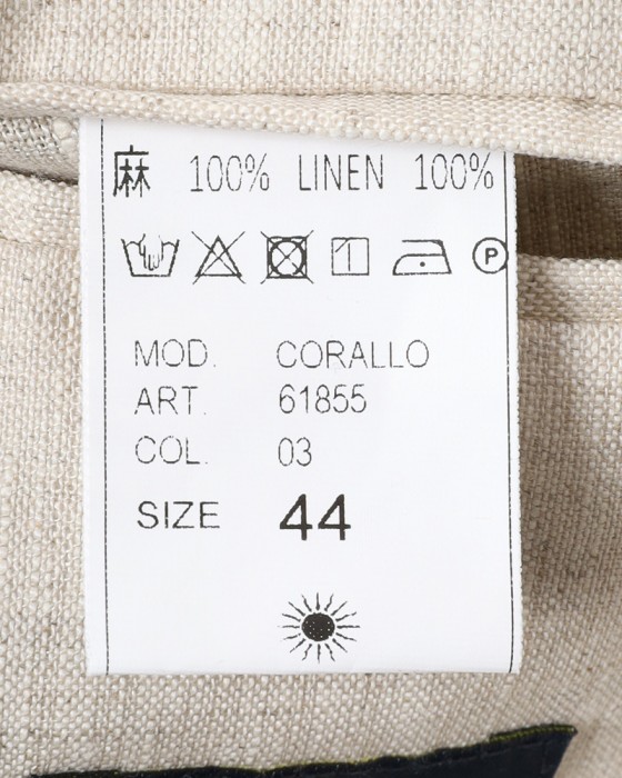 giannettoリネン 2B シングルジャケット【CORALLO】23l