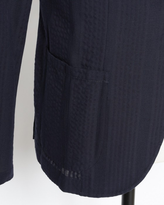 giannettoコットンシアサッカー 2B シングル ジャケット【CORALLO/コラッロ 】06l