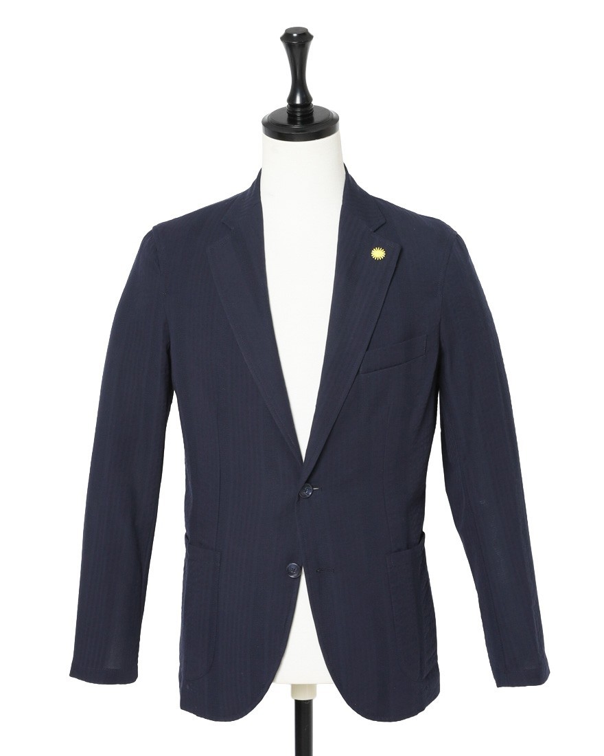 giannettoコットンシアサッカー 2B シングル ジャケット【CORALLO/コラッロ 】ma