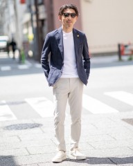 giannettoコットンシアサッカー 2B シングル ジャケット【CORALLO/コラッロ 】mb_ma