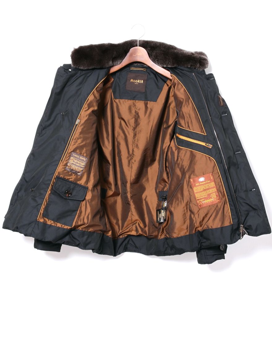 ラビットファー付 ダブルダウンジャケット Siro Km Moorer ムーレー Tokyolife