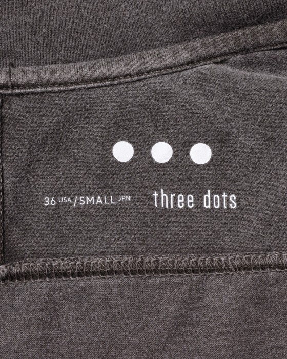 three dotsピグメントダイ コットンジップブルゾン14l