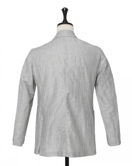 Finjack楊柳リネンコットンストライプ2B ジャケット04l