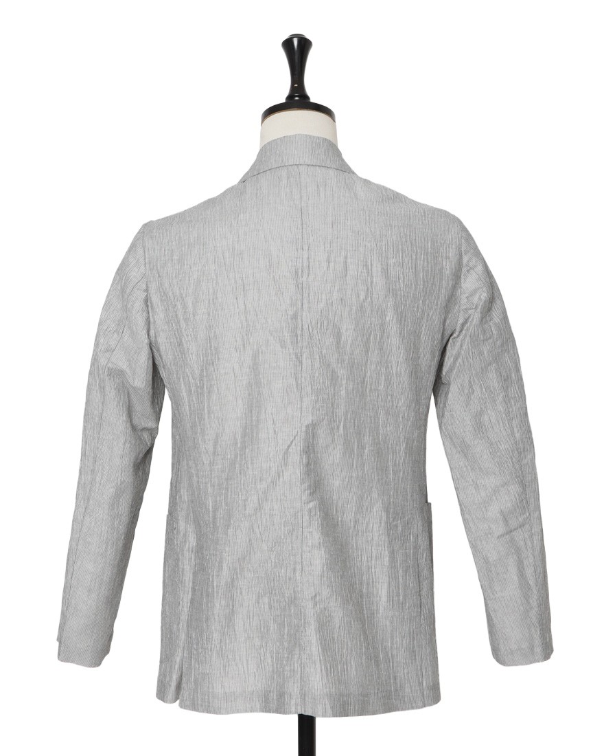 Finjack楊柳リネンコットンストライプ2B ジャケット04l