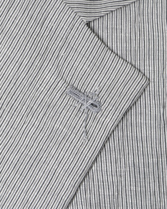 Finjack楊柳リネンコットンストライプ2B ジャケット09l