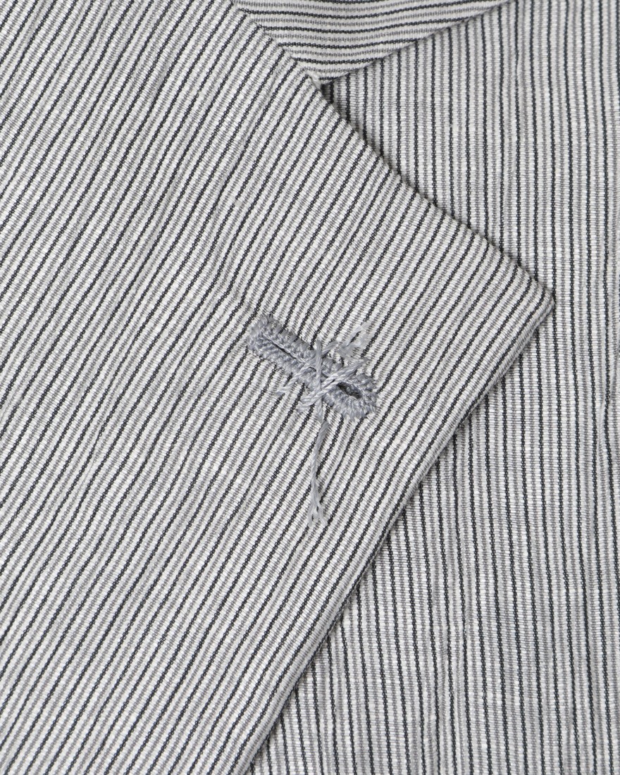 Finjack楊柳リネンコットンストライプ2B ジャケット09l