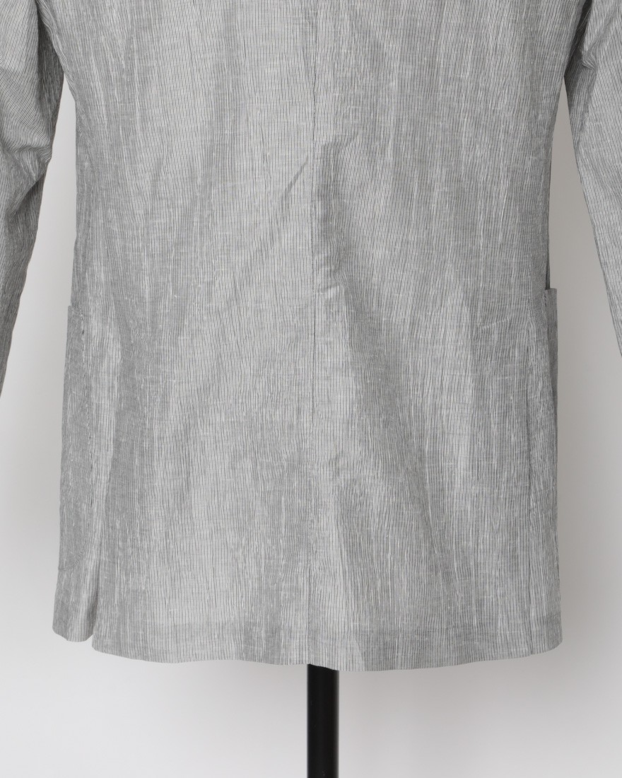 Finjack楊柳リネンコットンストライプ2B ジャケット13l