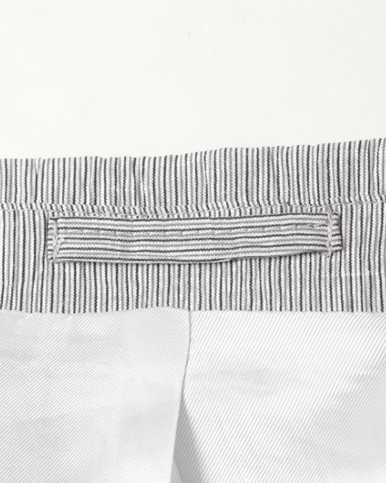 Finjack楊柳リネンコットンストライプ2B ジャケット19l