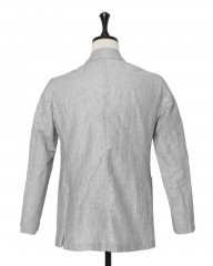 Finjack楊柳リネンコットンストライプ2B ジャケットmb_04l