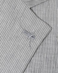 Finjack楊柳リネンコットンストライプ2B ジャケットmb_09l