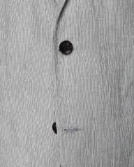 Finjack楊柳リネンコットンストライプ2B ジャケットmb_10l