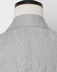 Finjack楊柳リネンコットンストライプ2B ジャケットmb_12l