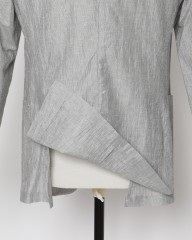 Finjack楊柳リネンコットンストライプ2B ジャケットmb_14l