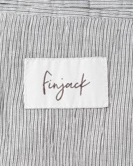 Finjack楊柳リネンコットンストライプ2B ジャケットmb_18l