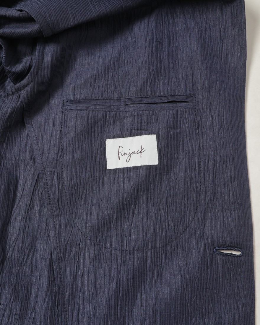 Finjack楊柳リネンコットン2B ジャケット17l
