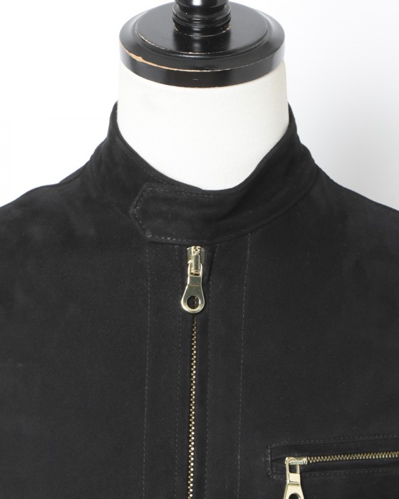 Cinquantaスエードシングルライダース【STAND COLLAR SINGLE RIDERS/H502/1】02l