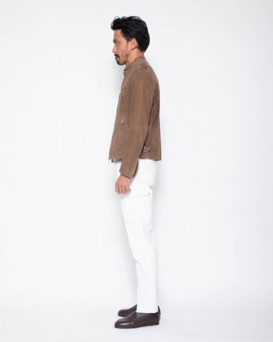 Cinquantaスエードシングルライダース【STAND COLLAR SINGLE RIDERS/H502/1】28l