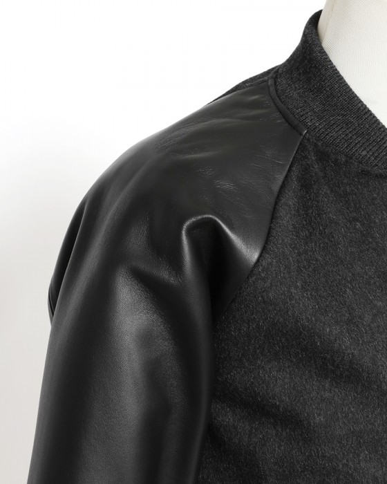 Cinquantaウールメルトンラムレザー アワードジャケット【AWARD BLOUSON/R531】07l