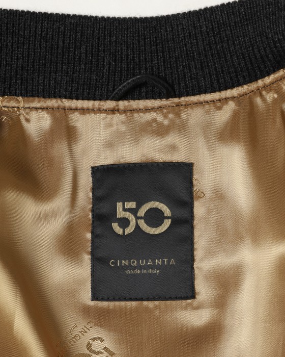Cinquantaウールメルトンラムレザー アワードジャケット【AWARD BLOUSON/R531】13l