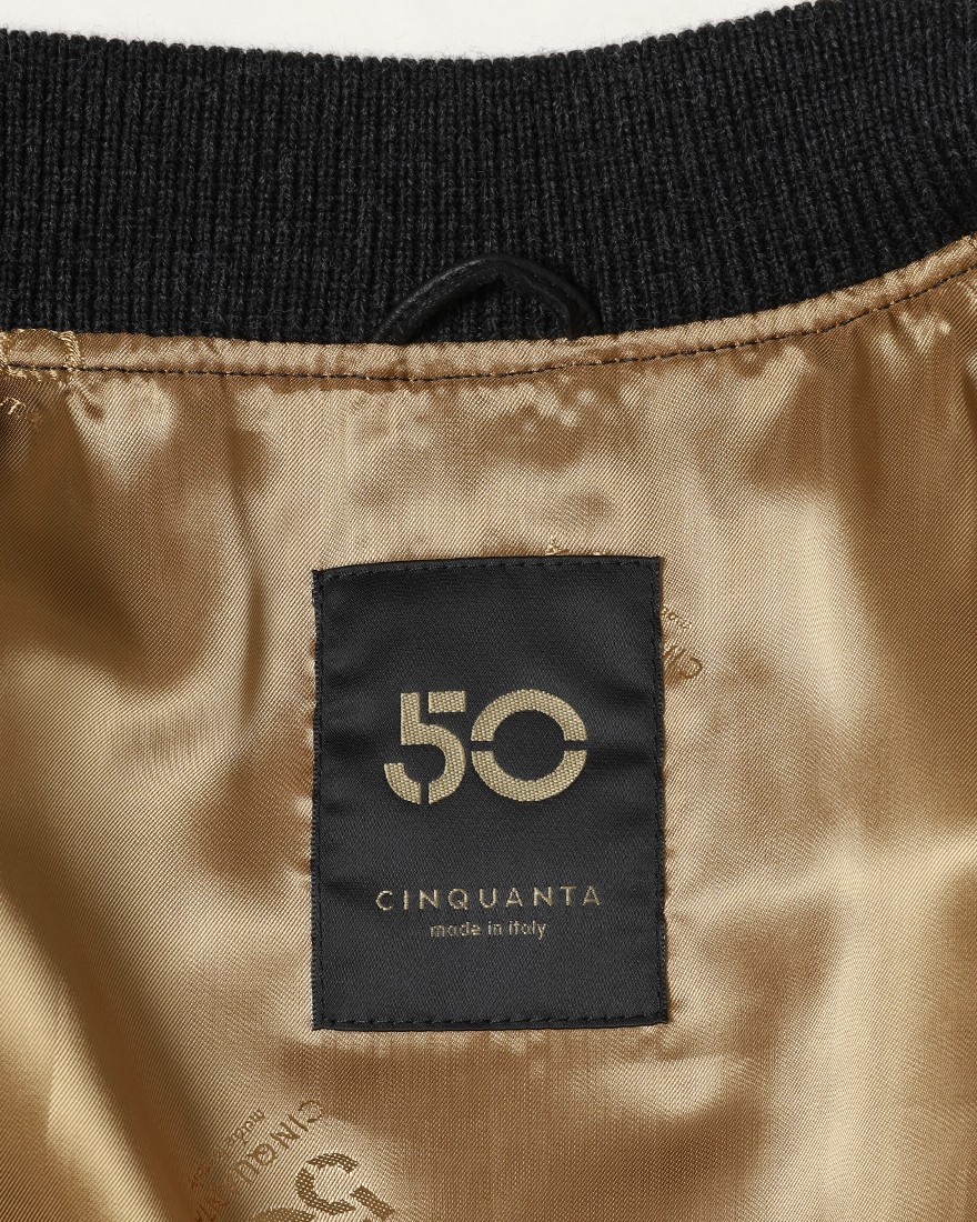 Cinquantaウールメルトンラムレザー アワードジャケット【AWARD BLOUSON/R531】13l