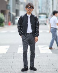 Cinquantaウールメルトンラムレザー アワードジャケット【AWARD BLOUSON/R531】mb_ma