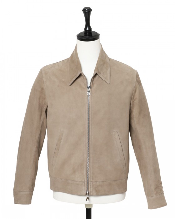Cinquantaゴートスエード レギュラーカラー ジップアップブルゾン【REGULAR COLLAR ZIP BLOUSON/R-533】