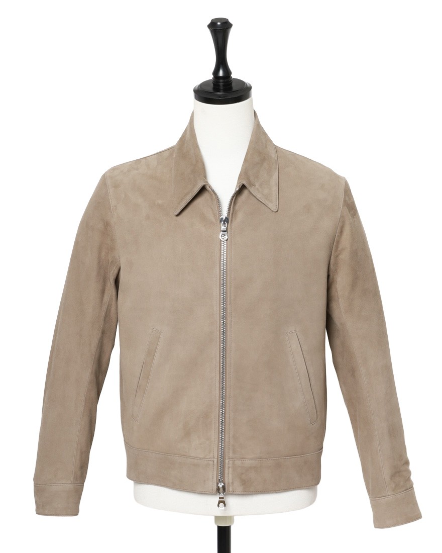 Cinquantaゴートスエード レギュラーカラー ジップアップブルゾン【REGULAR COLLAR ZIP BLOUSON/R-533】