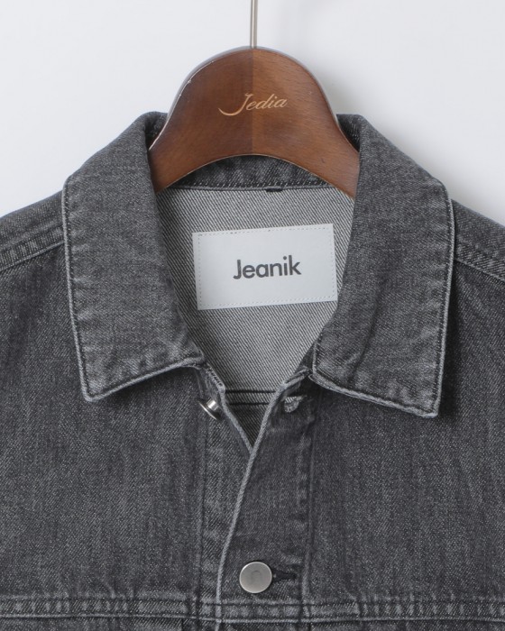 Jeanik2ndタイプ ウォッシュドブラック デニムジャケット01l