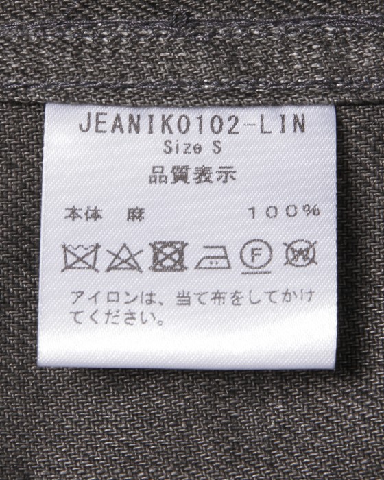 Jeanik2ndタイプ 墨染めリネン デニムジャケット17l