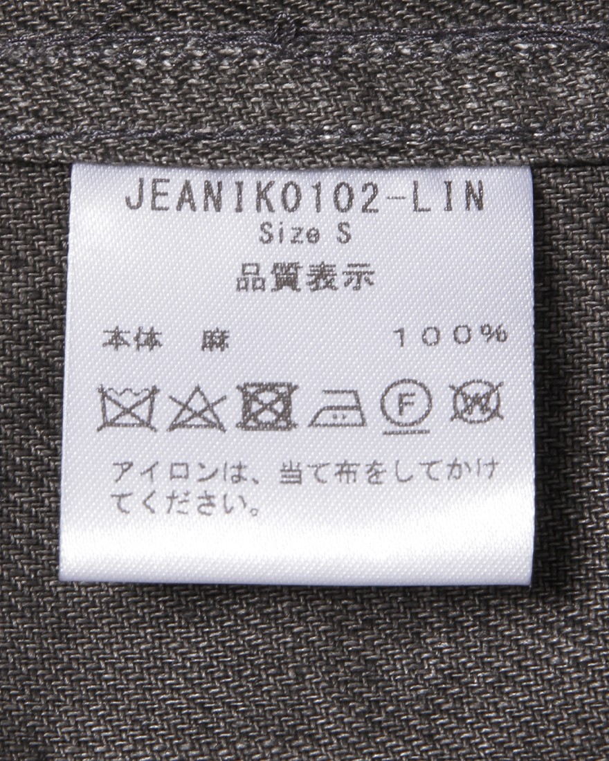 Jeanik2ndタイプ 墨染めリネン デニムジャケット17l