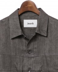Jeanik2ndタイプ 墨染めリネン デニムジャケットmb_04l