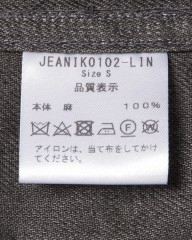 Jeanik2ndタイプ 墨染めリネン デニムジャケットmb_17l